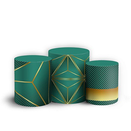 Capas Trio Cilindro Sublimado Vest Facil - Abstrato