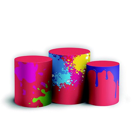 Capas Trio Cilindro Sublimado Vest Facil - Slime