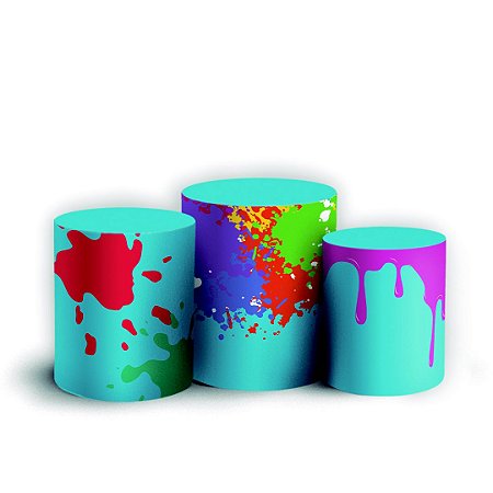 Capas Trio Cilindro Sublimado Vest Facil - Slime