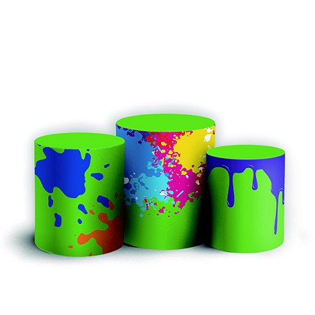 Capas Trio Cilindro Sublimado Vest Facil - Slime