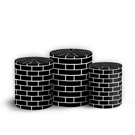 Capas Trio Cilindro Sublimado Vest Facil - Tijolo