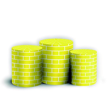 Capas Trio Cilindro Sublimado Vest Facil - Tijolos