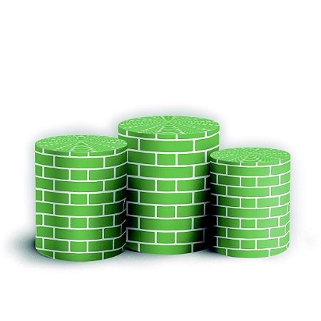 Capas Trio Cilindro Sublimado Vest Facil - Tijolos