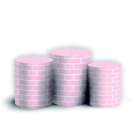 Capas Trio Cilindro Sublimado Vest Facil - Tijolos