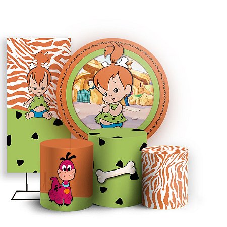 Capas Painel Redondo Trio Cilindro e Faixa Lateral Sublimado - Pedrita