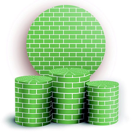 Capas Painel Redondo e Trio Cilindro Sublimado - Tijolos