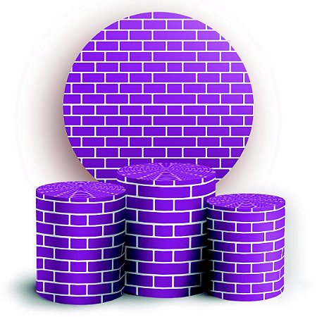 Capas Painel Redondo e Trio Cilindro Sublimado - Tijolos