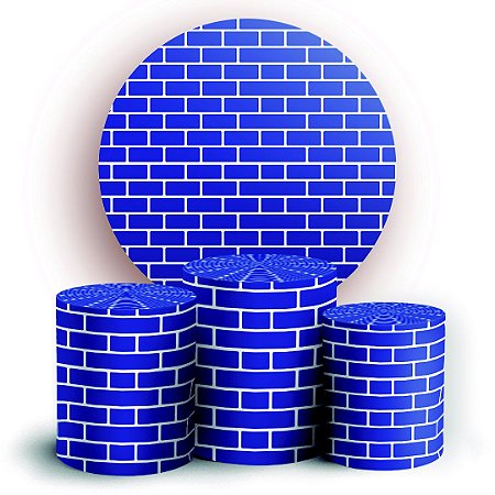 Capas Painel Redondo e Trio Cilindro Sublimado - Tijolos