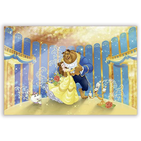 Capa Painel Retangular Sublimado - Bela e a Fera