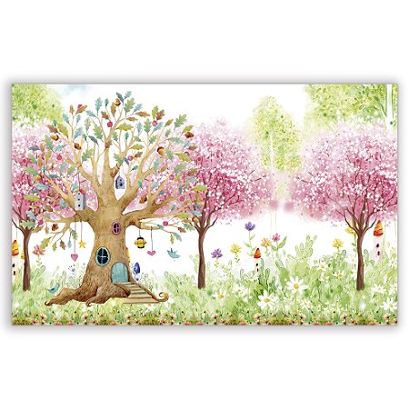 Capa Painel Retangular Sublimado - Jardim Encantado