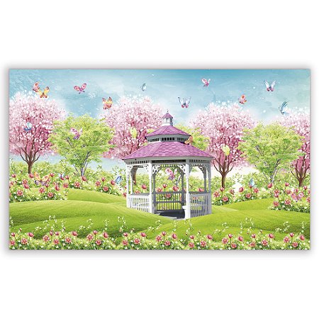Capa Painel Retangular Sublimado - Jardim Encantado
