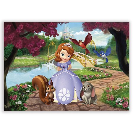 Capa Painel Retangular Sublimado - Princesa Sofia