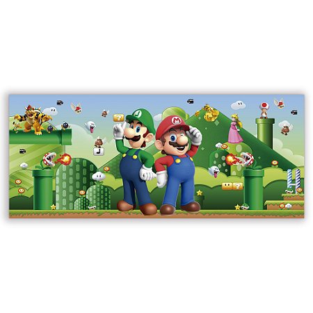 Capa Painel Retangular Sublimado - Super Mario