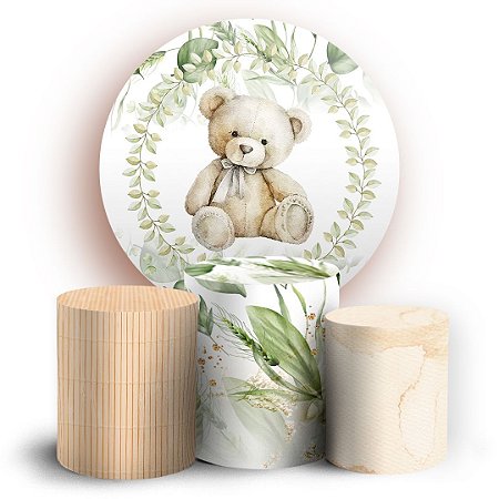 Capas Painel Redondo e Trio Cilindro Sublimado - Ursinho