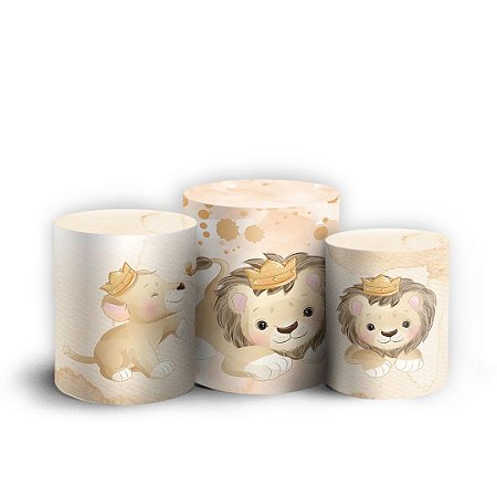 Capas Trio Cilindro Sublimado Vest Facil - Cha Revelacao