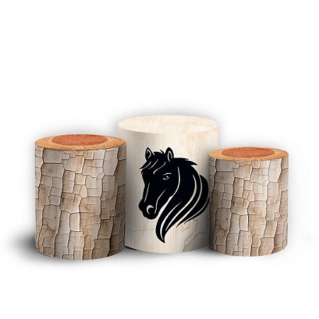 Capas Trio Cilindro Sublimado Vest Facil - Boiadeira Cavalo