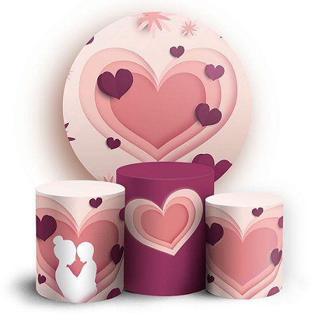 Capas Painel Redondo e Trio Cilindro Sublimado - Dia das Maes