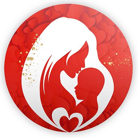 Capa Painel Redondo Sublimado - Dia das Maes