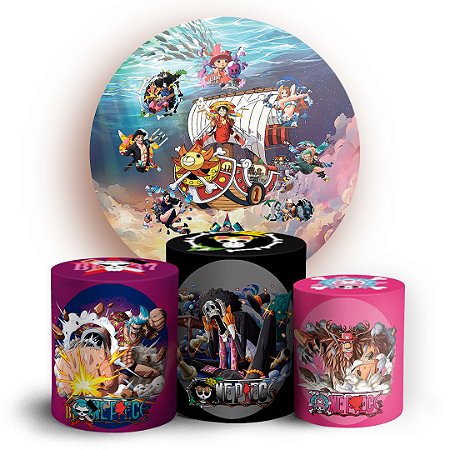 Capas Painel Redondo e Trio Cilindro Sublimado - One Piece