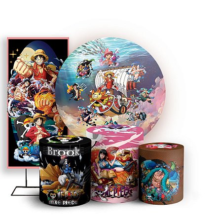 Capas Painel Redondo Trio Cilindro e Faixa Lateral Sublimado - One Piece