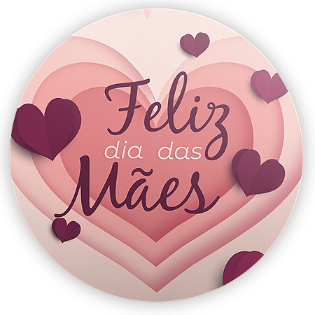 Capa Painel Redondo Sublimado - Dia das Maes