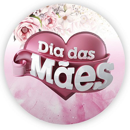Capa Painel Redondo Sublimado - Dia das Maes