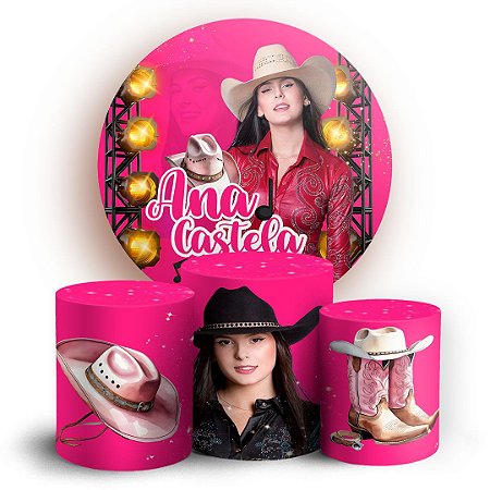 Capas Painel Redondo e Trio Cilindro Sublimado - Ana Castela