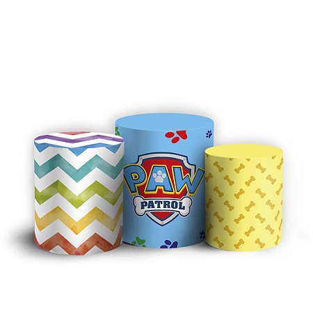 Capas Trio Cilindro Sublimado Vest Facil - Patrulha Canina