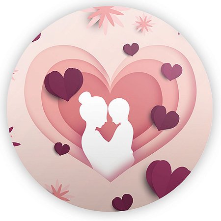 Capa Painel Redondo Sublimado - Dia das Maes