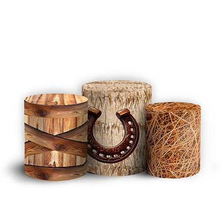 Capas Trio Cilindro Sublimado Vest Facil - Cavalo