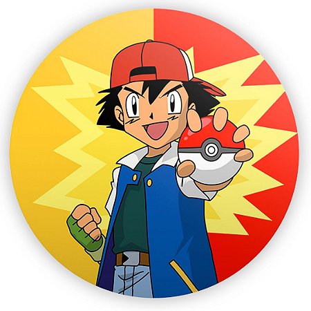 Capa Painel Redondo Sublimado - Pokemon