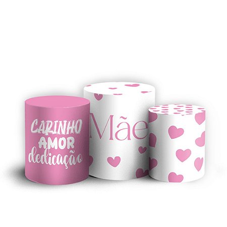 Capas Trio Cilindro Sublimado Vest Facil - Dia das Maes