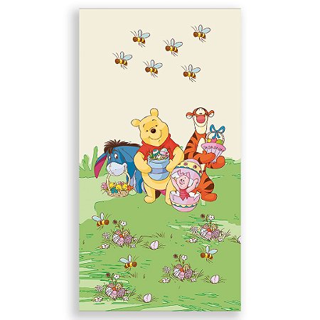 Capa Faixa Lateral Sublimado - Ursinho Pooh Pascoa