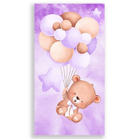 Capa Faixa Lateral Sublimado - Ursinha Lilas