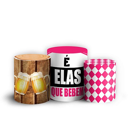 Capas Trio Cilindro Sublimado Vest Facil - Boteco Das Patroas