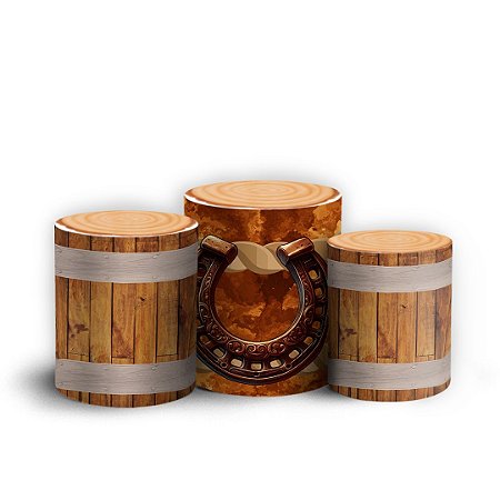 Capas Trio Cilindro Sublimado Vest Facil - Cavalo