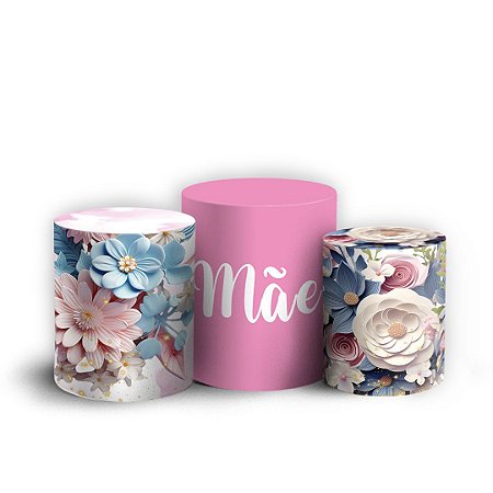 Capas Trio Cilindro Sublimado Vest Facil - Dia das Maes