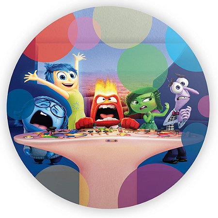 Capa Painel Redondo Sublimado - Divertida Mente