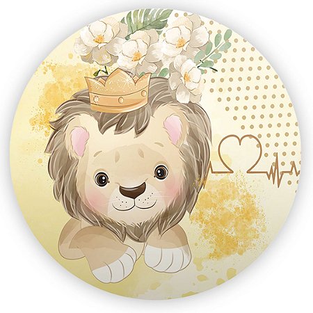 Capa Painel Redondo Sublimado - Leaozinho