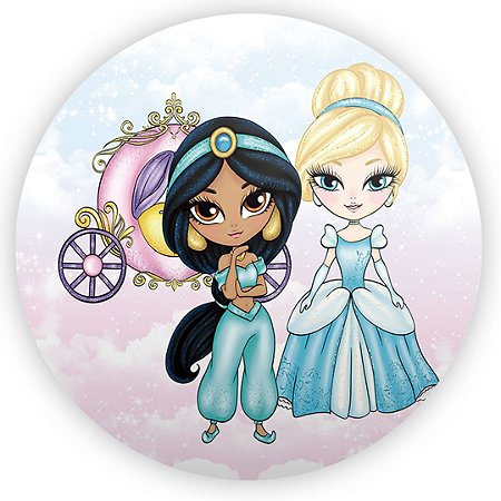Capa Painel Redondo Sublimado - Princesas