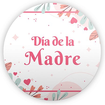 Capa Painel Redondo Sublimado - Dia de la Madre