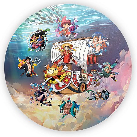 Capa Painel Redondo Sublimado - One Piece