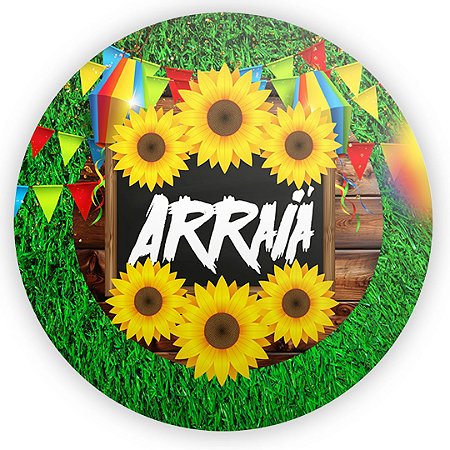 Capa Painel Redondo Sublimado - Festa Junina