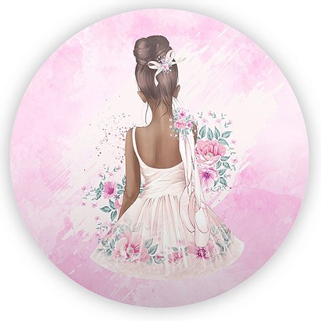 Capa Painel Redondo Sublimado - Bailarina