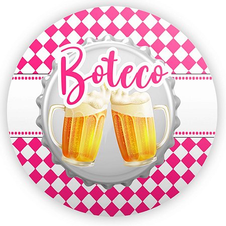 Capa Painel Redondo Sublimado - Boteco Rosa