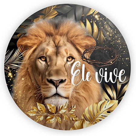 Capa Painel Redondo Sublimado - Jesus Leao De Juda