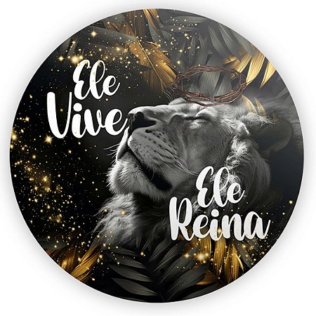 Capa Painel Redondo Sublimado - Jesus Leao De Juda