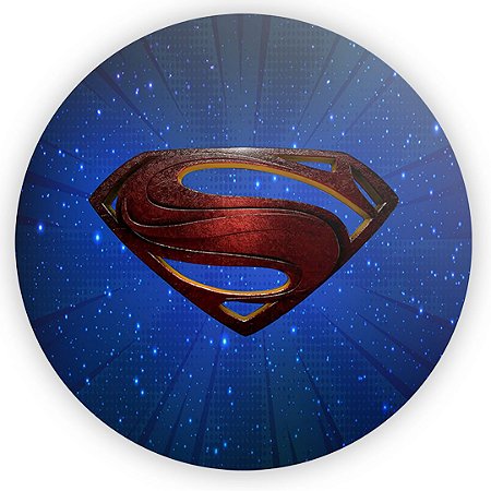 Capa Painel Redondo Sublimado - Super Man