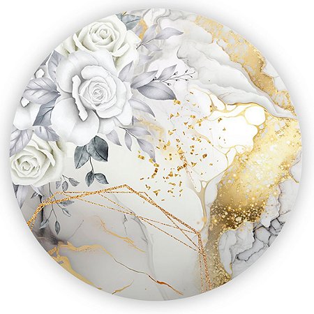 Capa Painel Redondo Sublimado - Floral