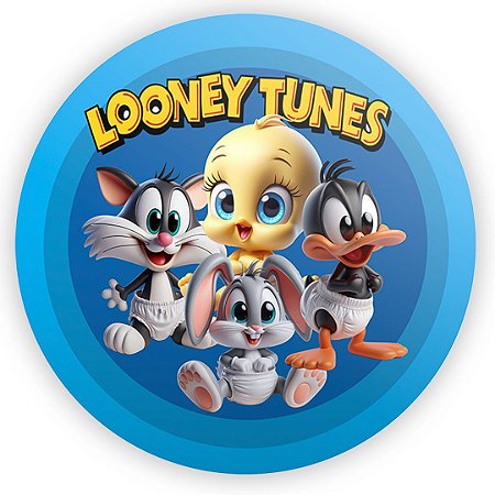 Capa Painel Redondo Sublimado - Looney Tunes